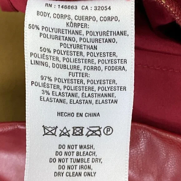 Mare Mare x Anthropologie Red Faux Leather Puff Sleeve Bow Back Dress Medium - Picture 8 of 14